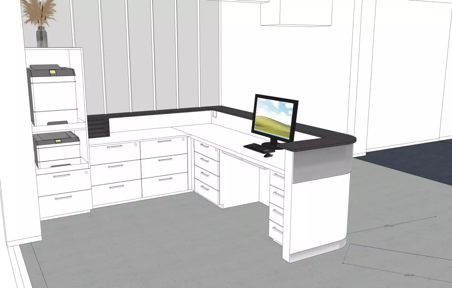 Empfangsthresen innen