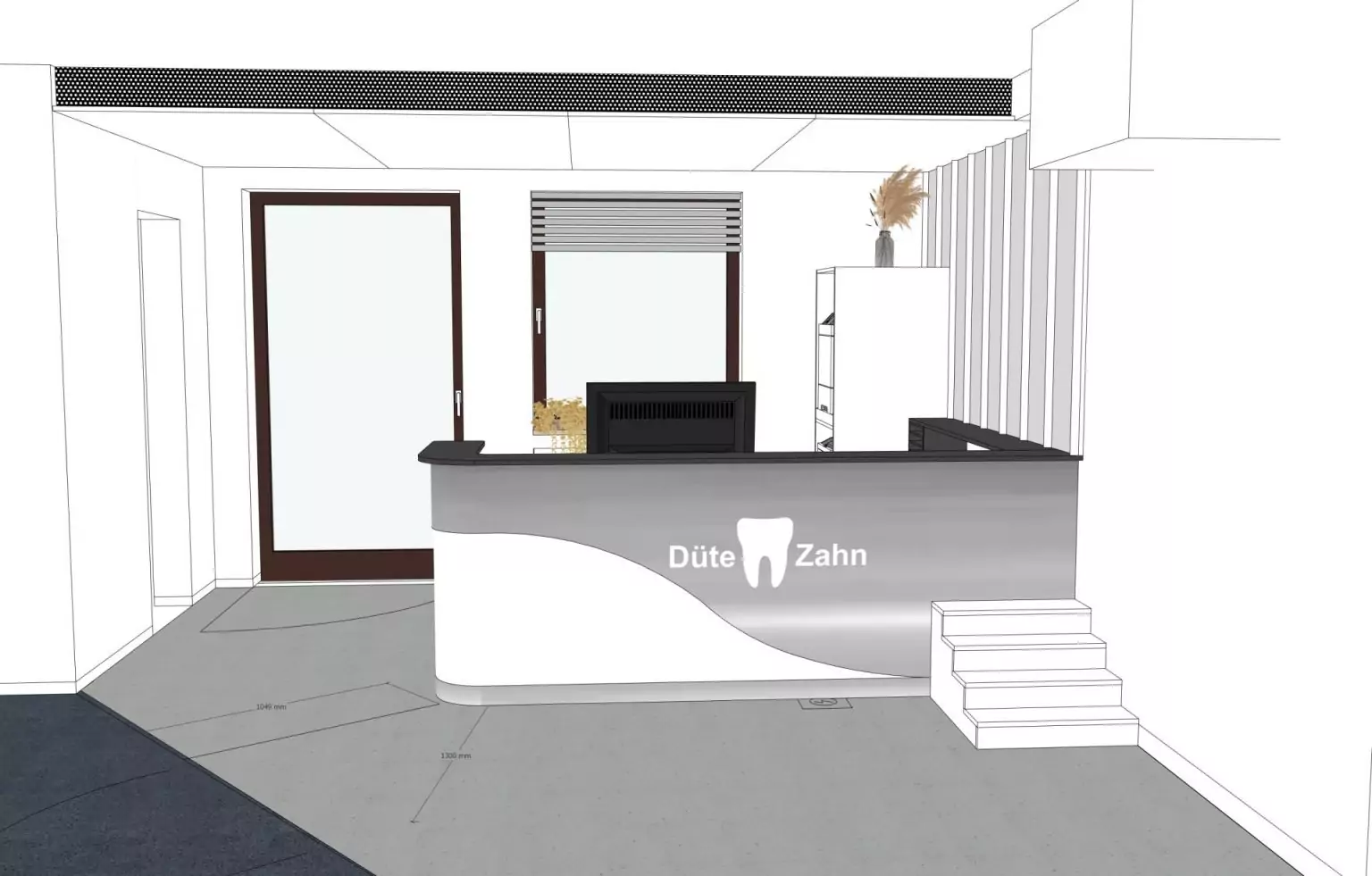 Ansicht Empfangsbereich